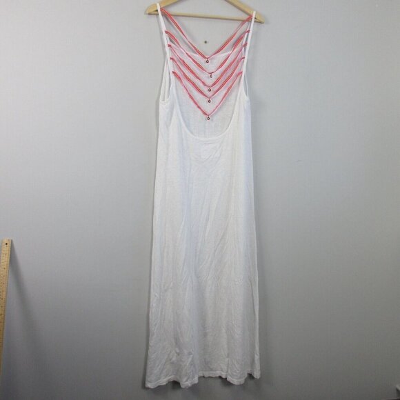 Pitusa Cami Beach Coverup Maxi Dress White Pima Cotton Modal Backless Summer 218 - Picture 2 of 10